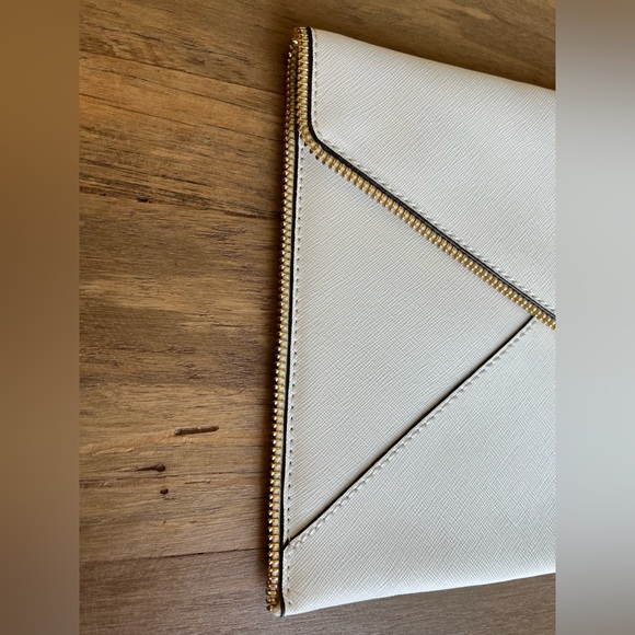 Rebecca Minkoff Leo Leather Envelope Clutch White - Picture 5 of 15